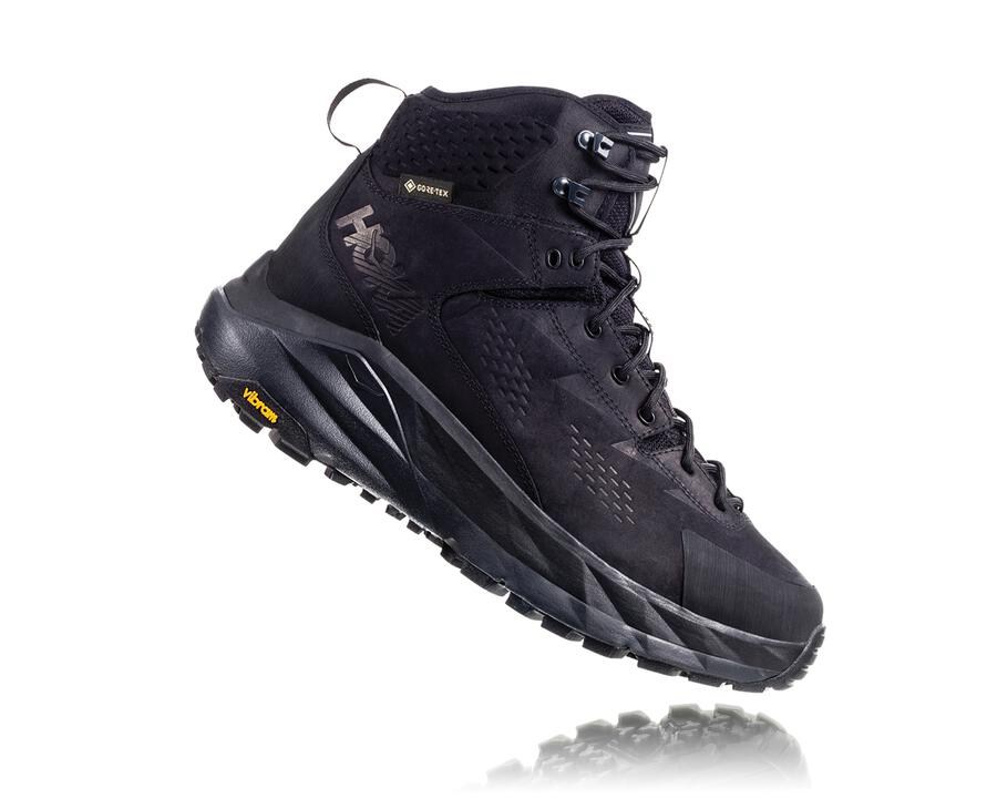 Hiking Boots Mens - Hoka One One Kaha GORE-TEX - Black - EQRLTUJ-03